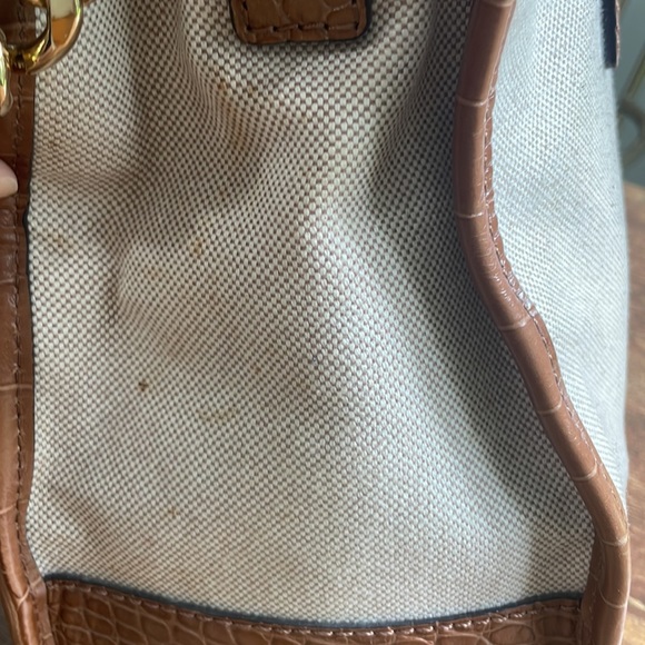 Michael Kors leather and fabric purse with handles! - Picture 4 of 7